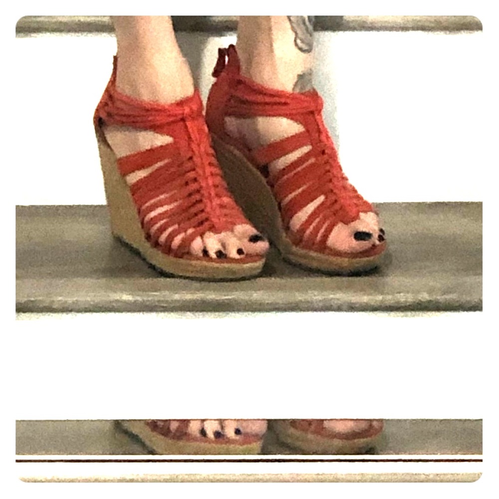 Dolce Vita Suede Orange Wedges